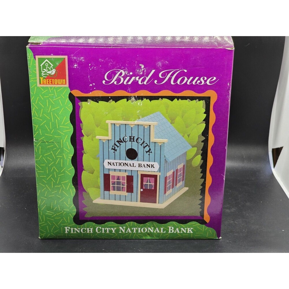 NOS Vintage Treetown  Bird House Finch City National Bank New In Box Rare